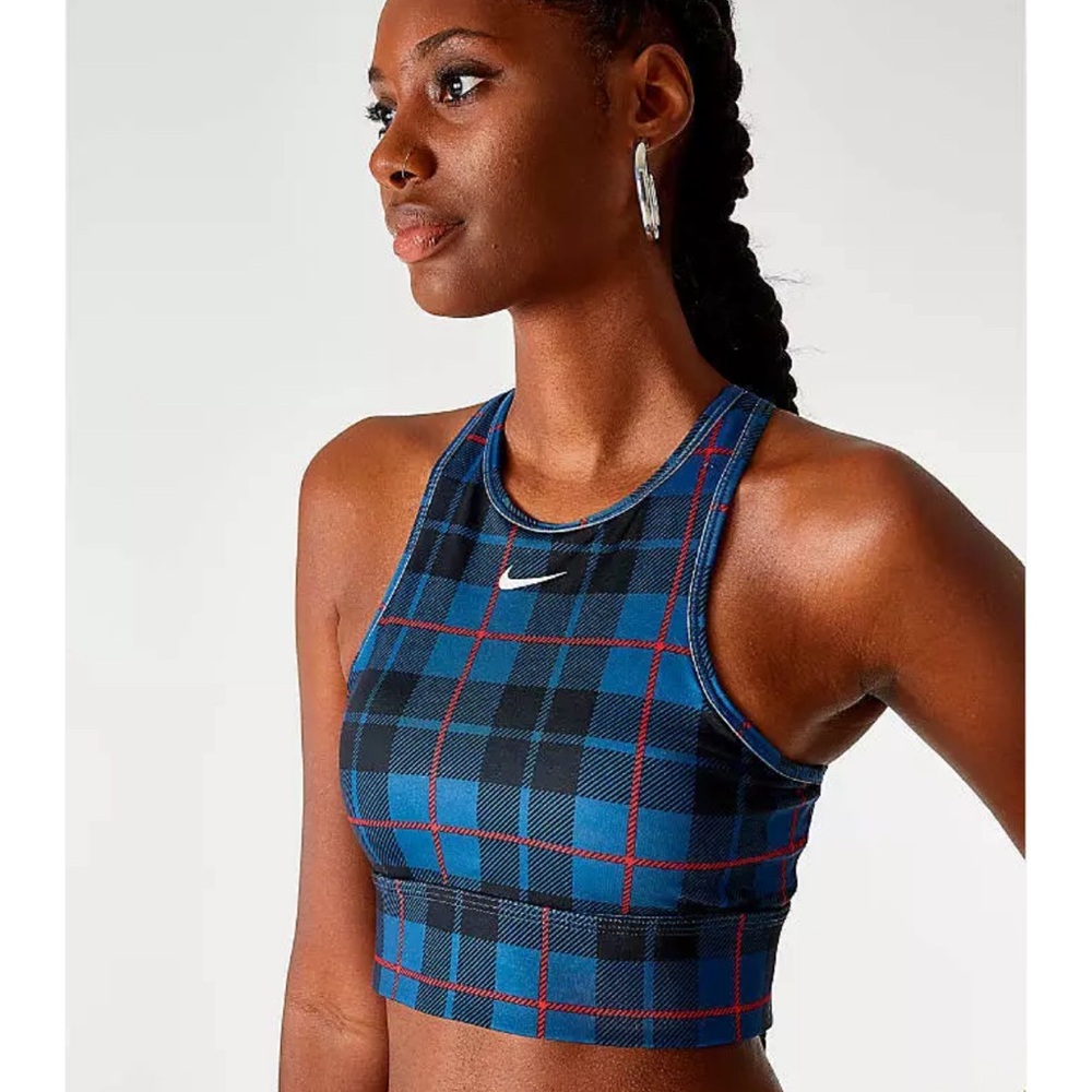 Nike Dri-Fit plaid sports bra
